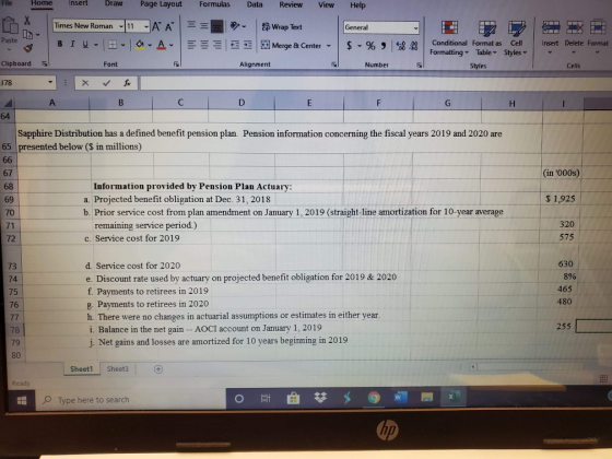 File Home Insert Draw P age Layout Formulas Data Review View Help == Times New Roman BIU 11 AA - OA Wrap Text Merge & Center