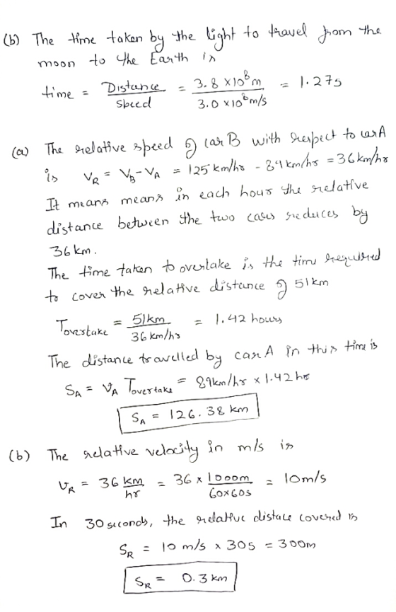 (b) The time taken bythe G.httoha d hon anth i time - Distane Spiec It mı arn mean入 on each hous da dative distance besueen the two casu ne duce 36 km me Ta 51km .42 hou ovestake The distan le travelled b car A întん>Hmis SA2G. 38 km GoxGos S. 1.om/S λ 305 300M