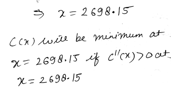 5 2= 2 698- 15 ccn) will be minimum at х= 269 8. / 5 ccx)20 с. - 2 698. 5