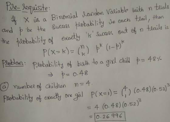 Pre-requisite: . If x is a Binomial landom Valiable with a teials and p be the success probability in each tlail, then the pr