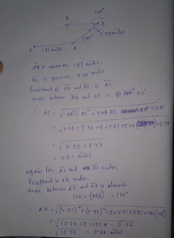 1녀) 2.ygmulu /づto A 85 mile in A 013 28 16 = 117.72+0.12258-2.76