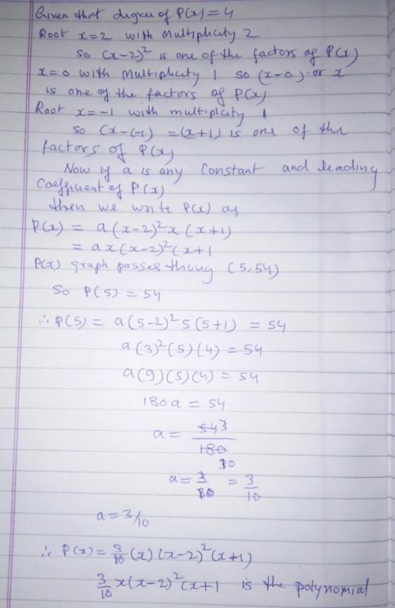 Calven shat dugreu of Py=4 Muiphcty of the factors ag Pa 2 Root Le2 WIth Cr-2 1o with Multiphety 1 So of the factorsf Pay wit