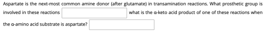 Aspartate is the next-most common amine donor (after glutamate) in transamination reactions. What prosthetic group is involve
