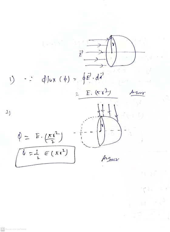 Thu 0 dlux (4) = $E.da = E. (82) Answer 21 P = E. (AP) & ad E(702) 2 Answer CS Scanned with Cam Scanner