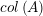 \small col\left ( A \right )