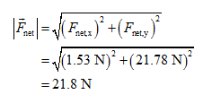 1.53 N)(21.78 N) 21.8 N