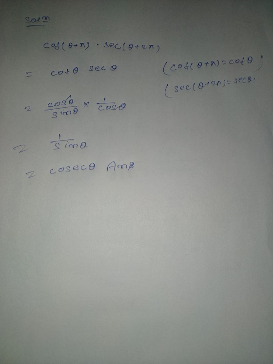 Soen Cod(0+) sec (0+2) sec o codo ( cof(+a)=codo ( sec (0-2)= seco X coso Sino cose Sino coseco Ang N