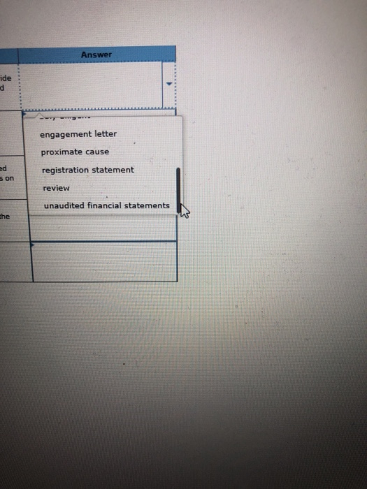 Answer ide engagement letter proximate cause ed s on registration statement review unaudited financial statements the