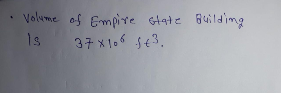 olume s Empite state Building s 37 x1o6 53,