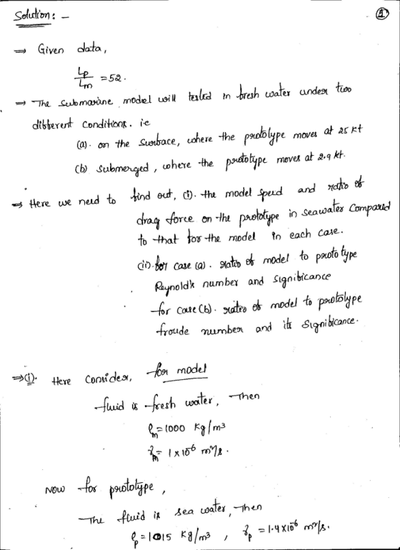 - Given dlato 노. dibeent Condiions. ie voheie -the paobype mova at 2c Kt uohere the pomve (a on the Suerbace, cchere th plpe movu Cb) Jub kt . o. the model Sud and xedo pe in Seauwales t -thatos -the model tn each caue ree on lht do Case (a). aty et model to paoto type Rynoldk numbe and ignbicance froude าน.mben ond ik Signibicance , and汝Sioni bicance
