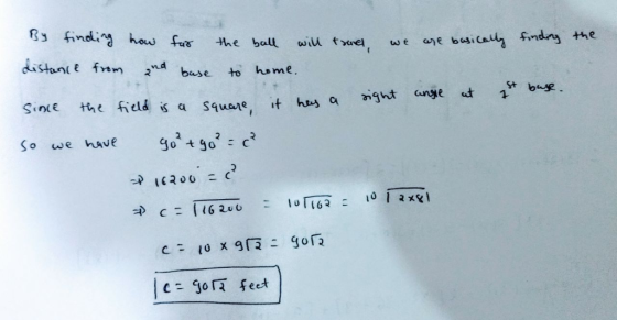 By finoli셩 how far the ball aiu t>ae, we a) e busieua findry the dastunt e f buse to hume. So we e 9o + 50c