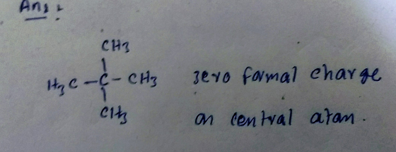 Andy CH3 HC-C- CH3 zero formal charge Clt on central atan.