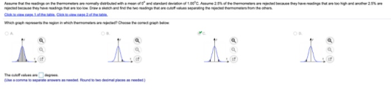 Assume that the readings on the thermometers are normally distributed with a mean of and standard deviation of 1,00*C. Assume