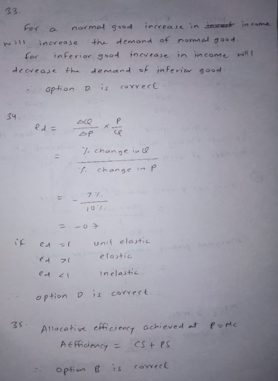 了3. For a novmat g increase in instost in me r. )い increase the demand of nowned gooA for inferior good incv ease- in income