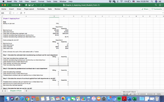 * M * 12%D E Mon 10:28 PM Q E Excel File Edit View Insert Format .. AutoSave OFF Home Insert Draw Page Layout Formulas | BAS