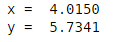 x= 4.0150 y= 5.7341