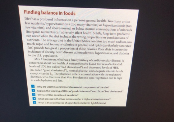 Finding balance in foods Diet has a profound influence on a persons general health. Too many or too few nutrients, hypervita