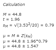 Calculation M 44.8 t 1.96 SMV(3.532/20) 0.79 μ-44.8 μ-44.8 1.96*0.79 1.547