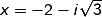 x=-2-isqrt3