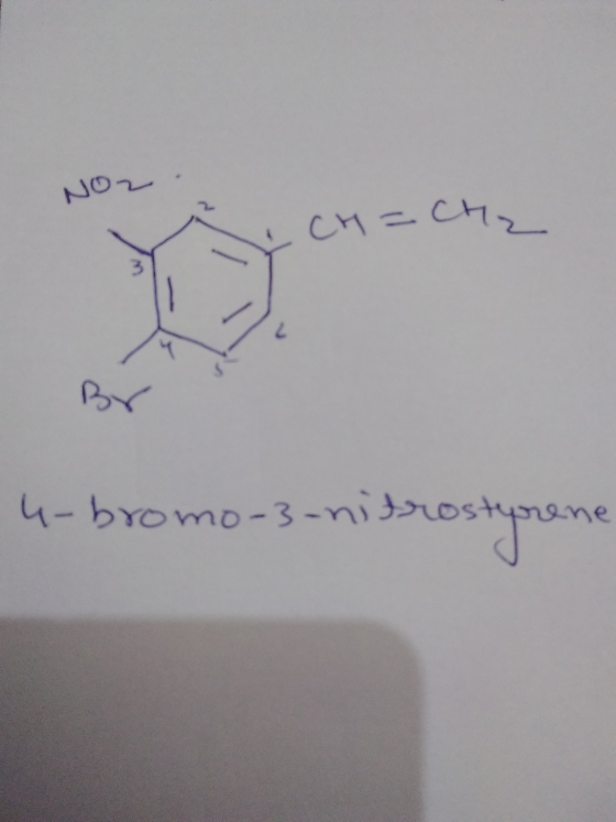 - Сн, 4- bromo-3-nitrostyrene.
