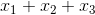 x_1+x_2+x_3