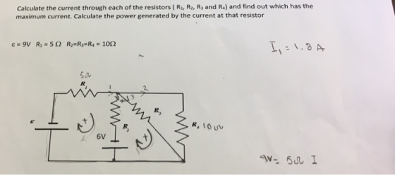 Calculate the current through each of the resistors ( R1, R2, R3 and R) and find out which has the maximum current. Calculate the power generated by the current at that resistor 50 I