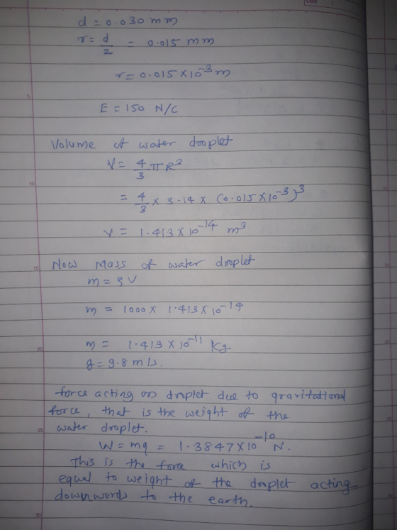 r: d 2. 3 me s 9.8 m forc acs or dnpl due to griatio furca thst is the weight of the rhisis the fare eshichi equal to weight of the dspet acting dotnwwrd to the earth
