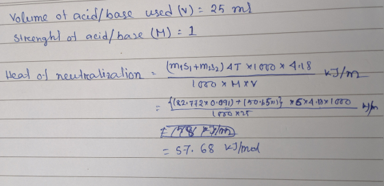 Volume ot acid/base used (v) 25 m 17 Sirenghl o acid/hase (M) 1 me51+m32) 4T Xio 4 8 Lleal of neulralialion 0 MXV (22.712x 0.