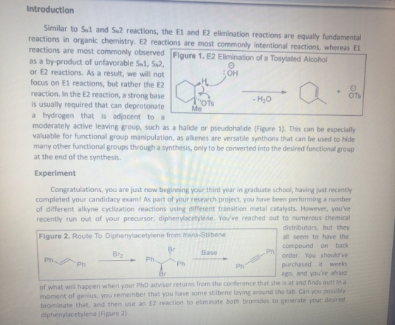 Introduction Similar to Ski and Sw2 reactions, the E1 and E2 elimination reactions are equally fundamental reactions in organ