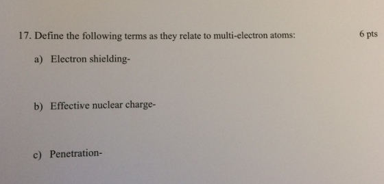 Define the following terms as they relate to multi
