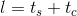 l=t_s+t_c