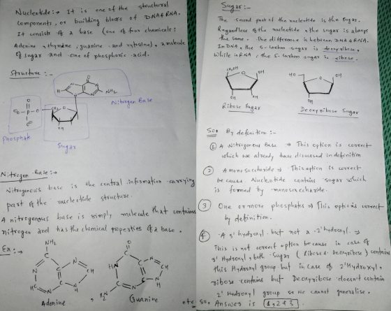 Nucleotide: It is one of the structural Components, or building blocks of DNA&RNA. It consists of a base (one of four chemica