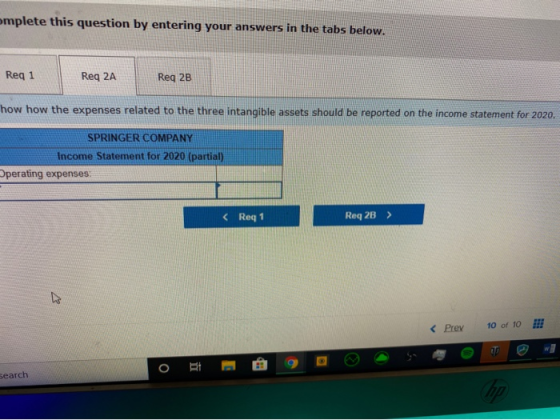 omplete this question by entering your answers in the tabs below. Reg 1 Req 2A Req 2B how how the expenses related to the thr