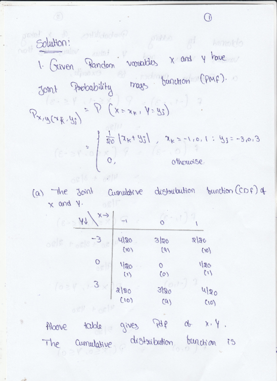Soluton don V nuton PMA) othouoise x and v 3 u10 3 0 3 3120 loove lablo Cumulakve drslaibution