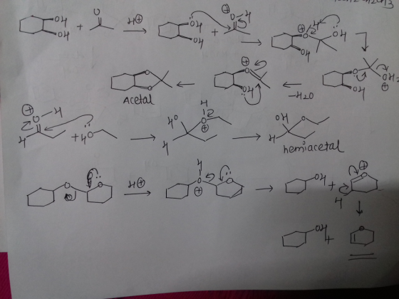 애 애 0 Acetal -H20 hemiacetal 0)