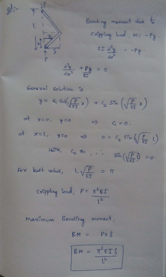 ジ:-T. Bendli ng memat due t EI 4 dy dz.2 Et Geresal Soktions i n 4わ, , FI t2 maximum Bendfn mament