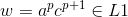 w = apcP+1E L1