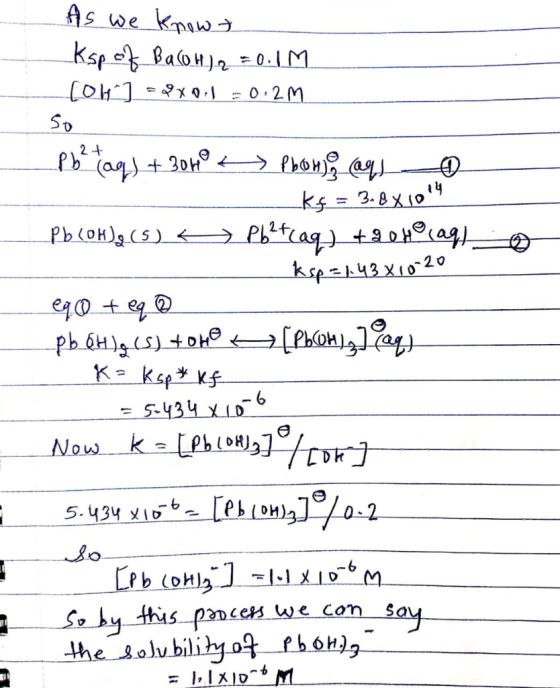 As we kuw Ks e} ৪ao4)2 = 0. [M (o] = ২x 0:| = 0 2 M SD 2t Ръoнв аg P৮ (a) + 30৮° k = 3.8x (০ ५ Lhbag30cag k+=143४।०20 Pb(oHg