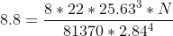 8 * N 22 * 25633 813702.844
