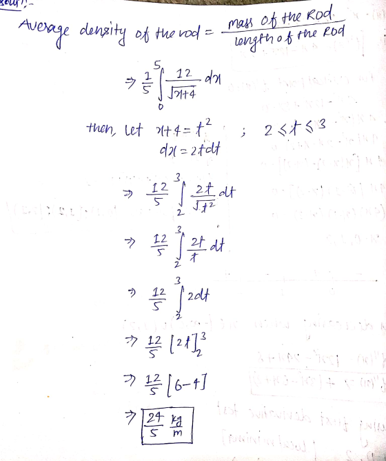 i n Avera sity of the rod = mass of the Rod length of the Rod then, let 744=+? : ; 25+53: d21=2felt » 1 2 ] 27 dt ah ah ah ah