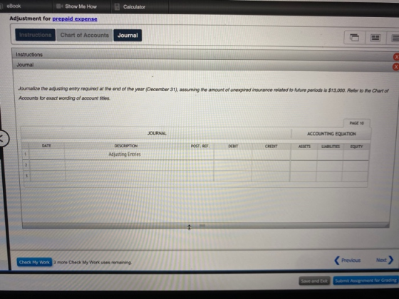 Book Show Me How Calculator Adjustment For Prepaid Expense Instructions 