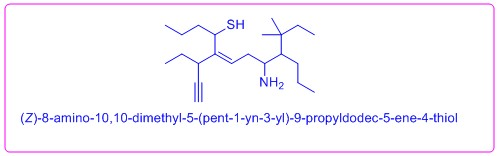 (Z)-8-amino-10,10-dimethyl-5-(pent-1-yn-3-yl)-9-propyldodec-5-ene-4-thiol