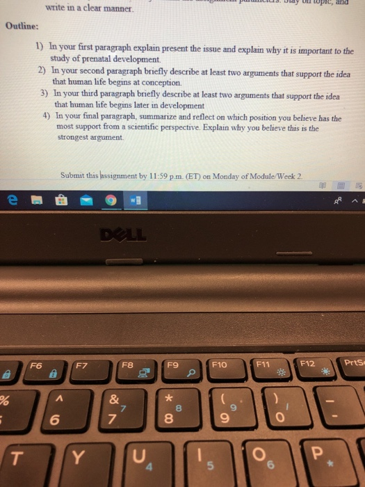 write in a clear manner. Outline: 1) In your first paragraph explain present the issue and explain why it is important to the