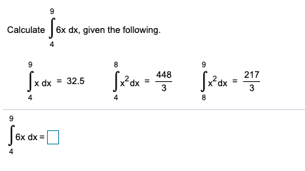 Calculate 6x dx, given the following. 8 Grau = 25 jeu - que fue - Porno