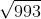 \sqrt{993}