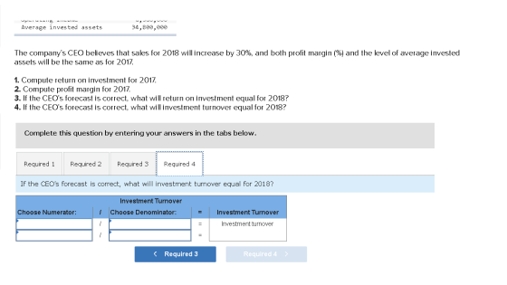 VPNI URT16 II III Average invested assets 34,800,000 The companys CEO believes that sales for 2018 will increase by 30%, and