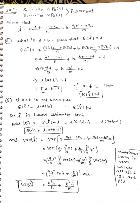 S501?:- Xig.--, Xn N Pold) von OC ) independent - Y ... Ym NPO (A) 3 Given that 2X----+Xnh Yi+...+Ym - m what is a lb. such t