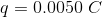 q=0.0050\ C