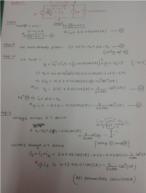 Kedraun LI 3- T s wehave al (using ep o) sep-Lu we have- → ½= 4+e.ascoscit) + o-12cn(3上1+ [2-S-SVL voltage acTOSS 3T davce c