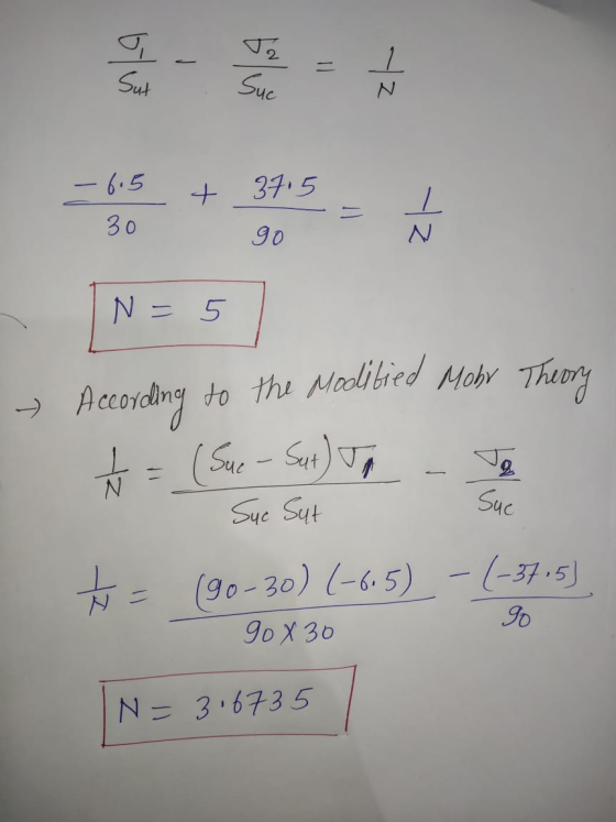 a 오 Sut - Si - Suc - 6.5 30 + 37.5 L N go N = 5 → Acording to the Moolibied Moby Theory t = (Sue - Sut) To N Sue Sut Suc (90-